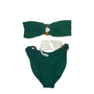 NWT Hunza G Gloria Bikini Forest Green